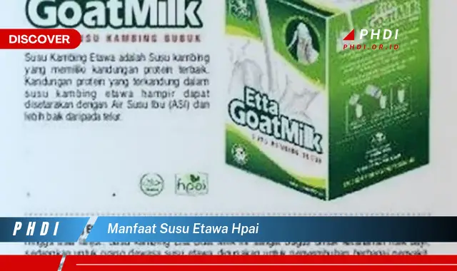 manfaat susu etawa hpai