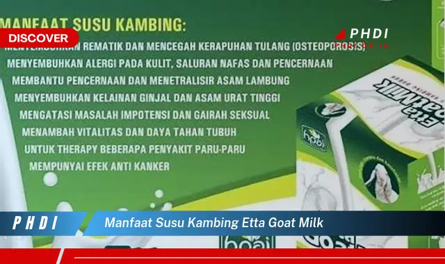 manfaat susu kambing etta goat milk