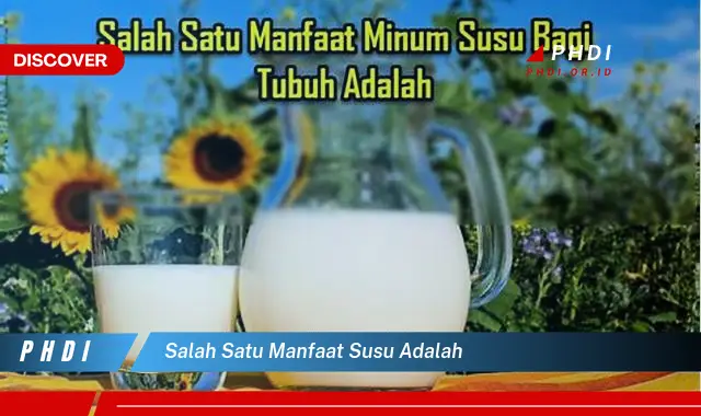 salah satu manfaat susu adalah