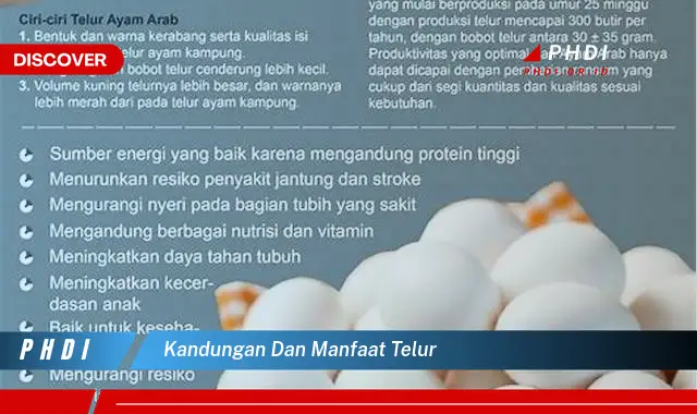 kandungan dan manfaat telur