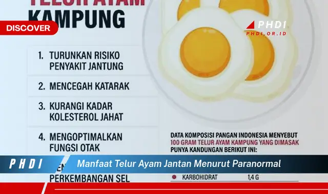 manfaat telur ayam jantan menurut paranormal