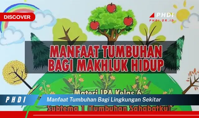 manfaat tumbuhan bagi lingkungan sekitar