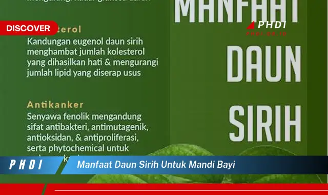 manfaat daun sirih untuk mandi bayi