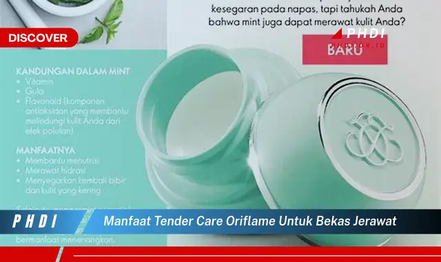 manfaat tender care oriflame untuk bekas jerawat