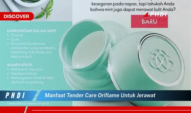 manfaat tender care oriflame untuk jerawat