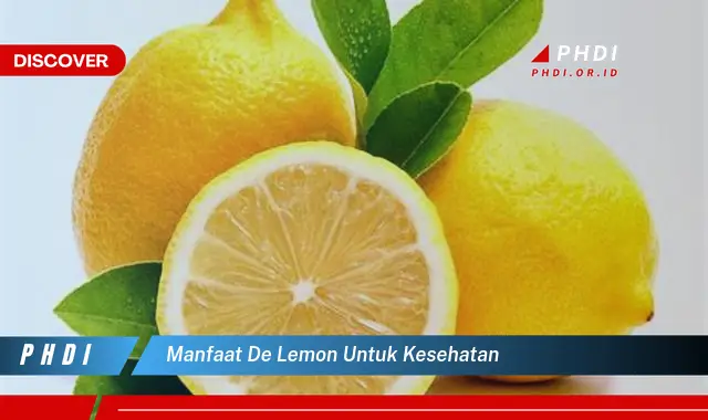 Ketahui 7 Manfaat De Lemon untuk Kesehatan yang Bikin Kamu Penasaran