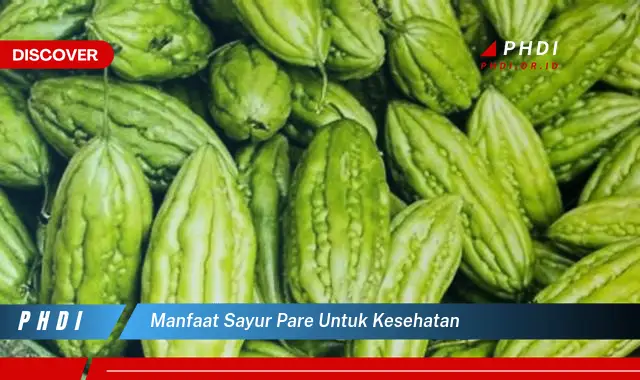 manfaat sayur pare untuk kesehatan