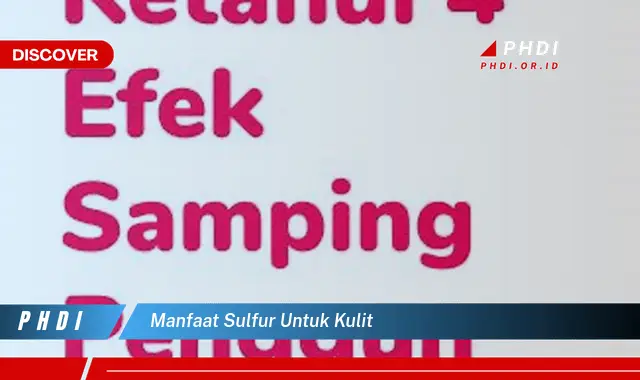 manfaat sulfur untuk kulit