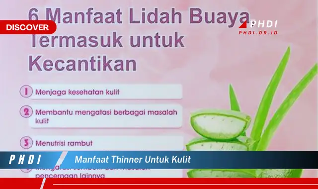 manfaat thinner untuk kulit