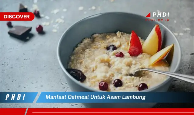 manfaat oatmeal untuk asam lambung