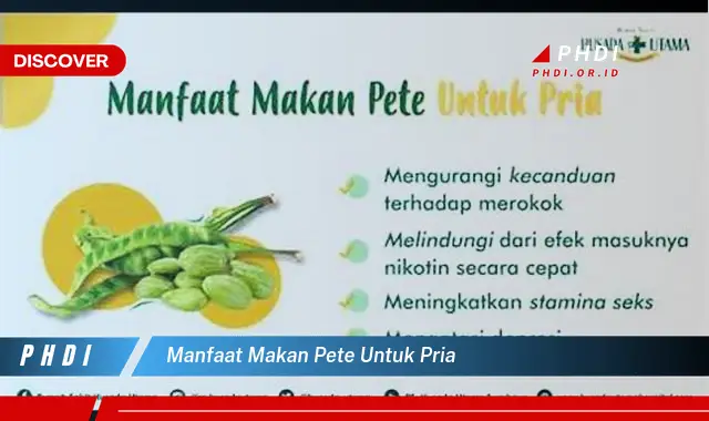 manfaat makan pete untuk pria