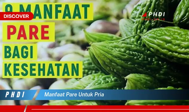 manfaat pare untuk pria