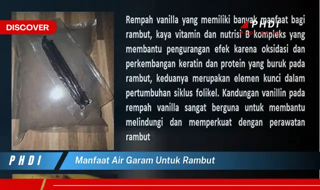 manfaat air garam untuk rambut