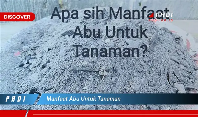 manfaat abu untuk tanaman