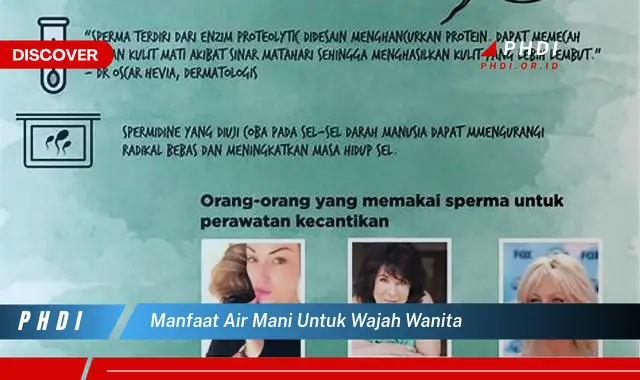 manfaat air mani untuk wajah wanita