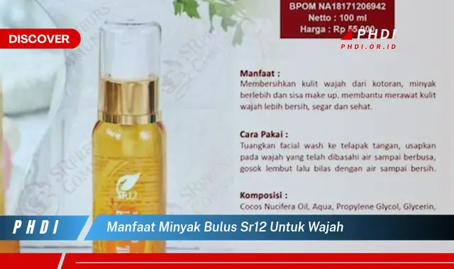 manfaat minyak bulus sr12 untuk wajah