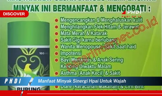 manfaat minyak sinergi hpai untuk wajah