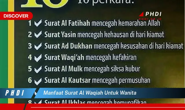 manfaat surat al waqiah untuk wanita