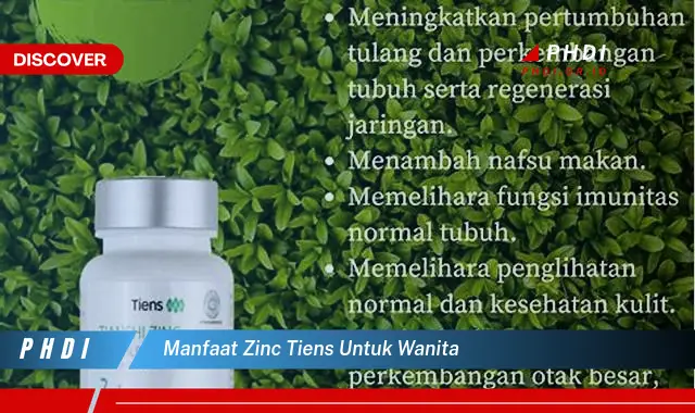 manfaat zinc tiens untuk wanita