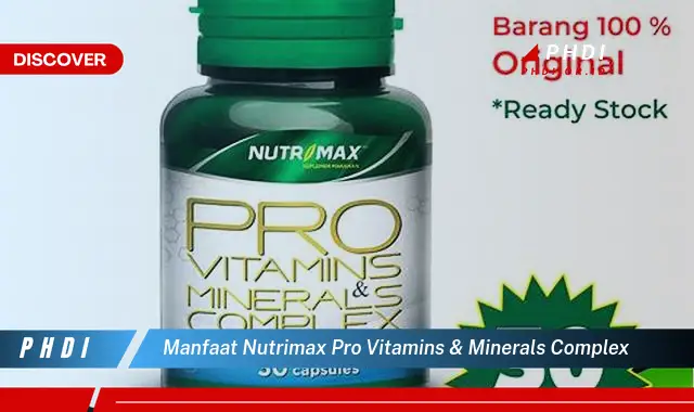 manfaat nutrimax pro vitamins & minerals complex