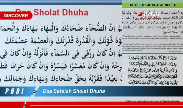 doa setelah sholat dhuha